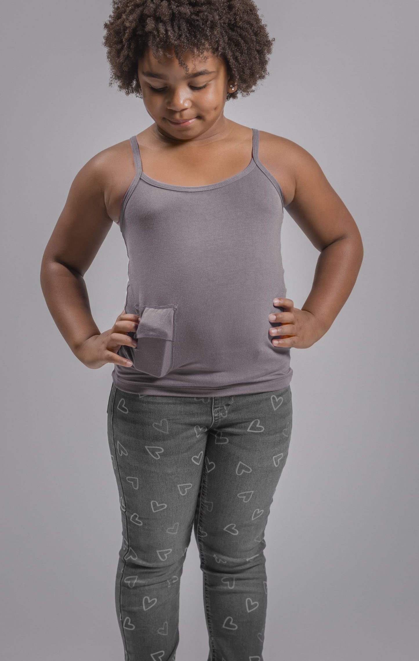 Girl's Everyday Stretch Cami Tank with Insulin Pump Pocket