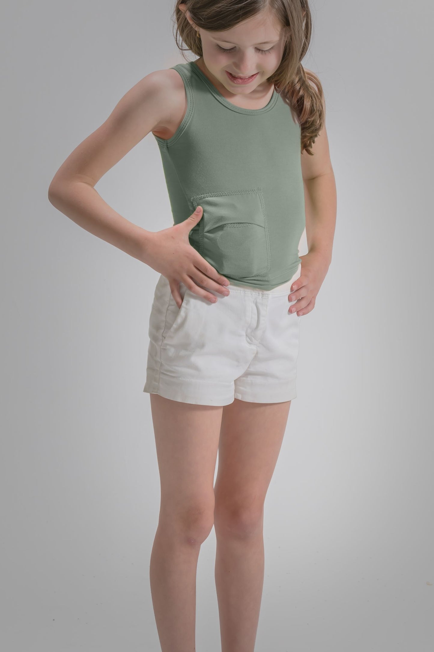 Youth Everyday Stretch Tank with Insulin Pump Pocket